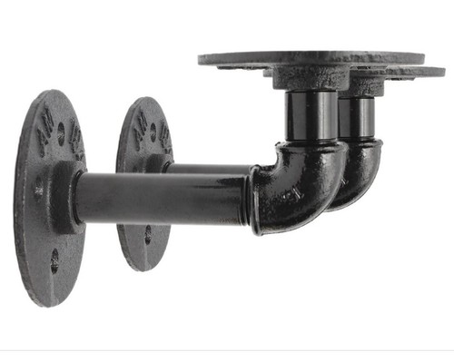 2x Tubo Soporte de Estante Ménsula Ángulo de Estantería Retro Pared 15cm Consola - Imagen 7 de 9