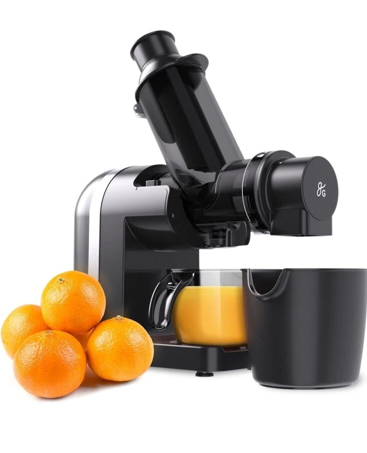 Greater Goods Slow Masticating Juicer, Easy to Clean Cold Press Juicer Black