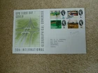 GB First day cover illustrated fdc from 1964 Geographical  congress phosphor