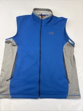 The North Face Vest Mens XL Blue Gray Flashdry Thermal Insulated Full Zip