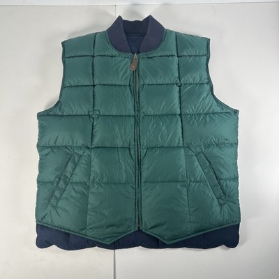 Eddie Bauer Down Blizzard Proof Jacket Puffer Vest Vintage 80s Reversible Large