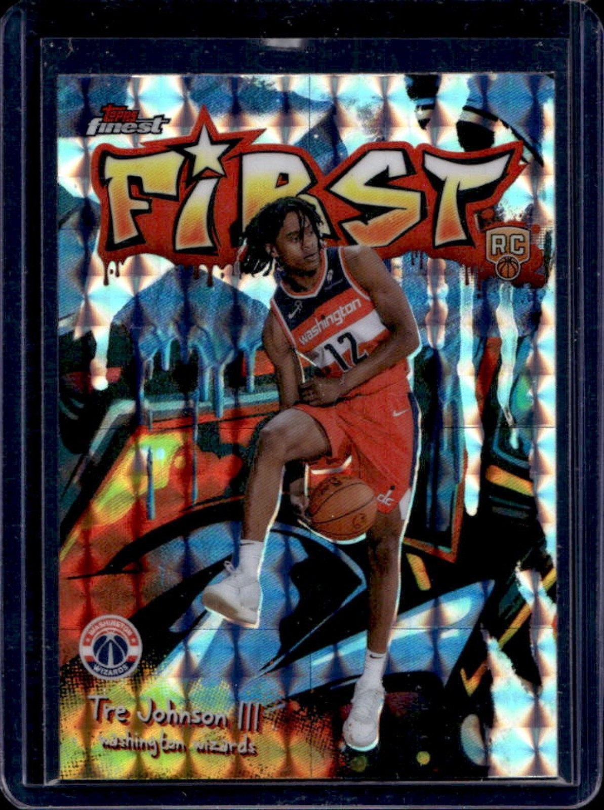 2025-26 Topps Finest Tre Johnson III First RC Geometric Refractor #F-6 Wizards