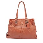 Coach Metal Logo Leather Tote Bag F15513 #PCL091