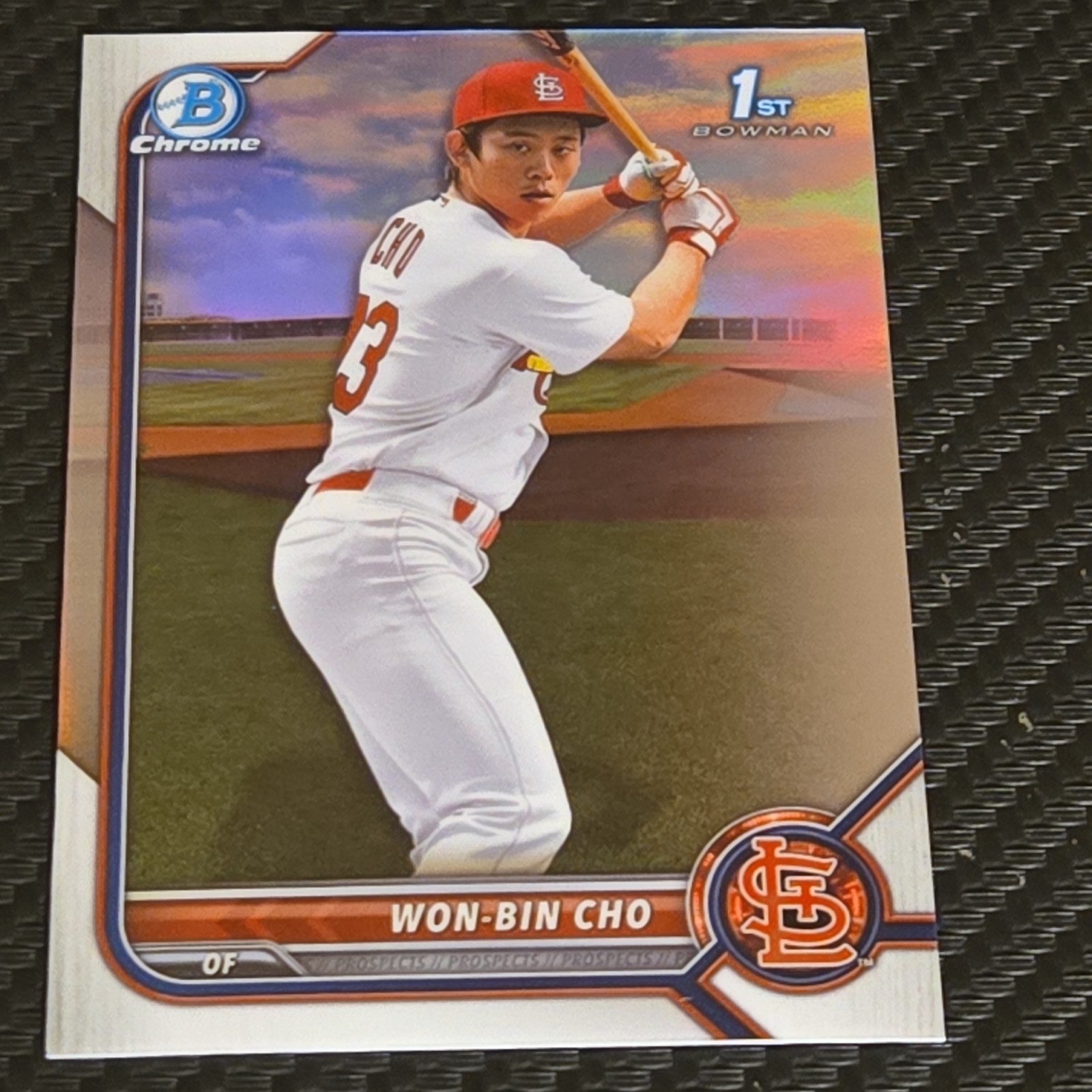2022 Bowman Chrome Won-Bin Cho #BCP-154 REFRACTOR /499 - St. Louis Cardinals