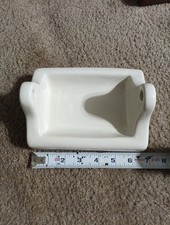 Vintage Ceramic Toilet Paper Holder White Recess Wall Mount Tile No Paper Holder