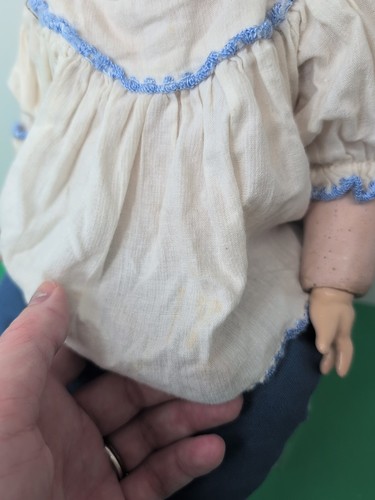 16" Antique Germany Bisque Doll Compo Body Kley & Hahn 12 Brown Painted Eyes SF - Picture 9 of 22
