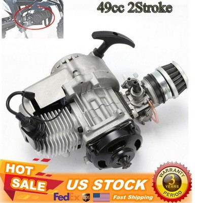 49cc 2 Stroke Engine Motor Kit Pull Start For Scooter Pocket Dirt Bike Quad ATV