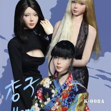 JKTOYS 1/6 K008 Asian Beauty Head Carved Fit 12'' Action Figure