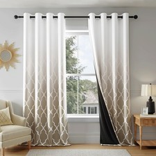 Ombre Full Blackout Curtains 96 Inches Long 2 Panels for Living Room Bedroom ...