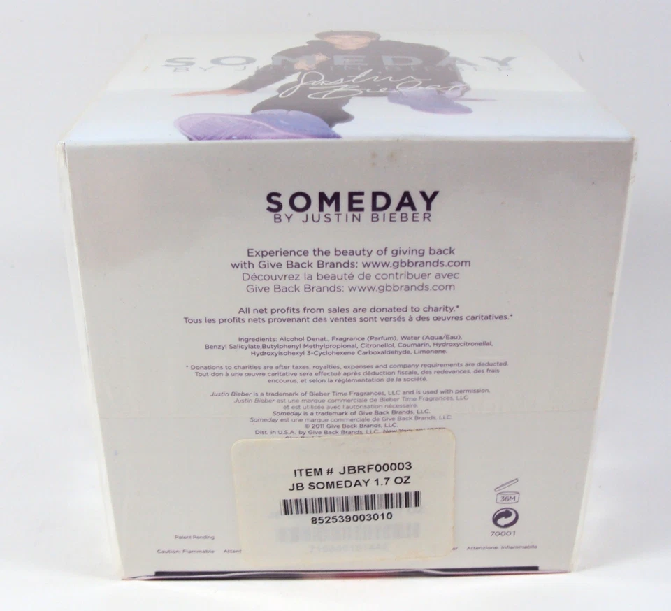 Someday by Justin Bieber 1 .7 oz / 50 ml EDP Spray NEW with BOX *SEALED* - Image 4 of 4