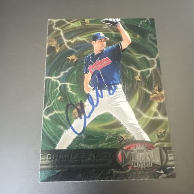 Charles Nagy Signed 1998 Fleer Metal  Cleveland Indians Auto IP