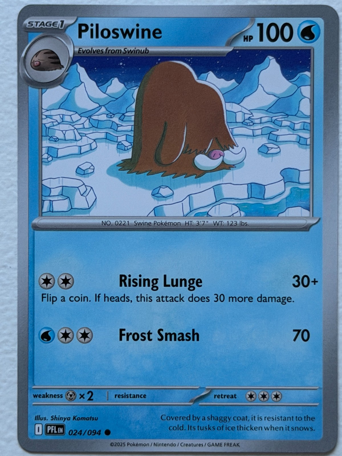 Piloswine 24/94 Phantasmal Flames Common Near Mint Pokemon