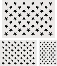50-Star American Flag Stencil Set, 3 Sizes Reusable Easy-To-Use Star Templates