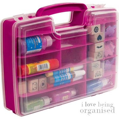 Creative Options Medium doppelseitige Craft N Go Box, rosa
