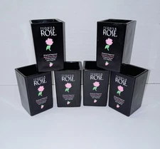 NEW Set Of 6 TEQUILA ROSE Square Black Shot Glasses, Heavy, Sturdy Glassware