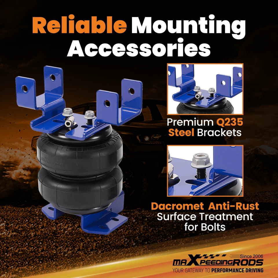 Kit de resorte de suspensión neumática trasero para Chevrolet Silverado 1500HD 2x2 4x4 2001-2003 Foto 3 de 4