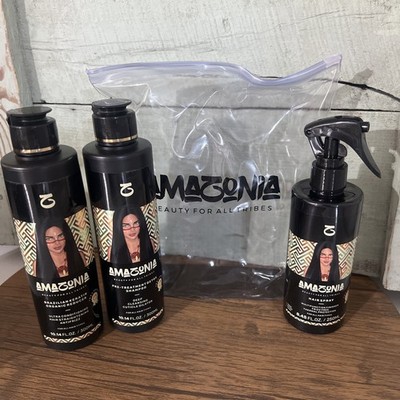 Amazonia Beauty For All Straightener Brazilian Keratin Hair Treatment 3 Steps