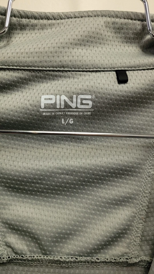 Ping long sleeve gray and black pullover men's golf shirt 1/4 Zip Up Size Large - Image 4 of 4