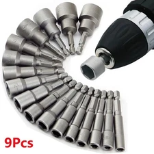 9pcs/set 5mm-13mm Hex Sockets Sleeve Nozzles Nut Driver Set Screwdriver Set Schr