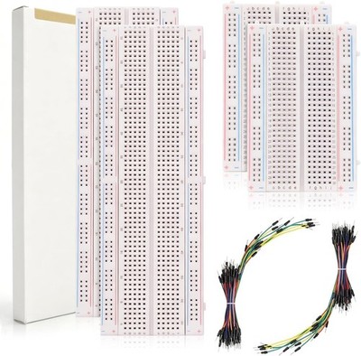134 Pcs Solderless Breadboard Kit 2 PCS 830 Tie Points PCS 400 Tie Points PCB