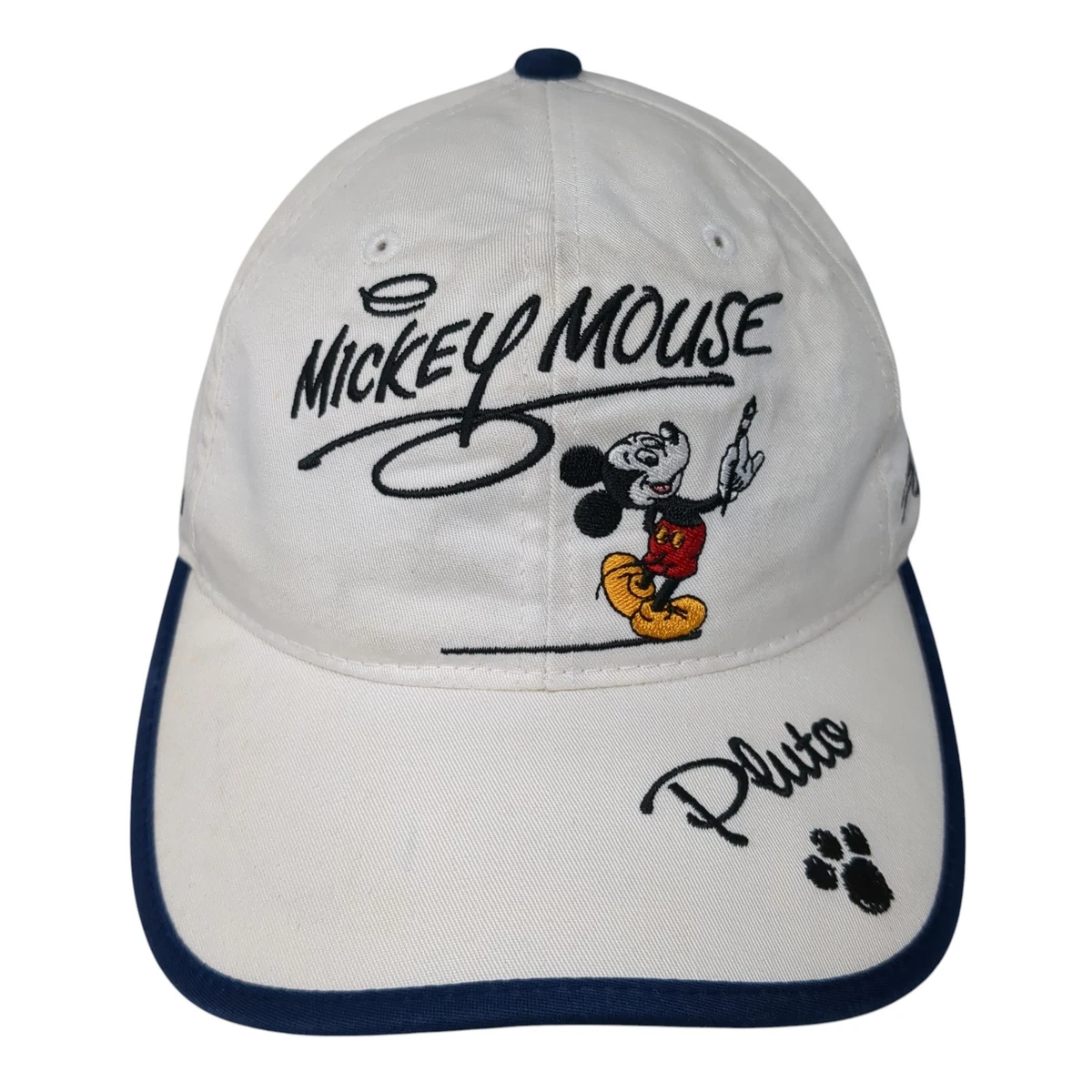 DISNEY MICKEY MOUSE & FRIENDS PLUTO HAT VTG Pluto Hat Baseball Cap 90s Mickey Walt Disney World Long  main image 2