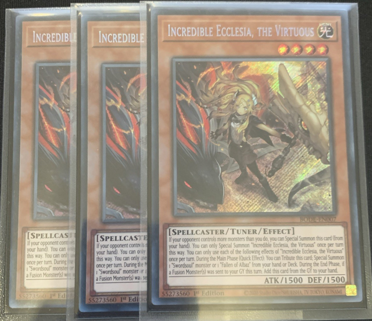 Incredible Ecclesia, the Virtuous BODE-EN007 Secret Rare Near Mint Yu-Gi-Oh!
