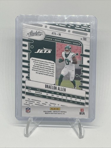 2024 Panini Absolute - Rookies Braelon Allen #190 (RC) - Picture 2 of 2