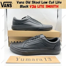 Vans Old Skool Low Cut Lite Black V36 LITE SMOOTH Men's Size