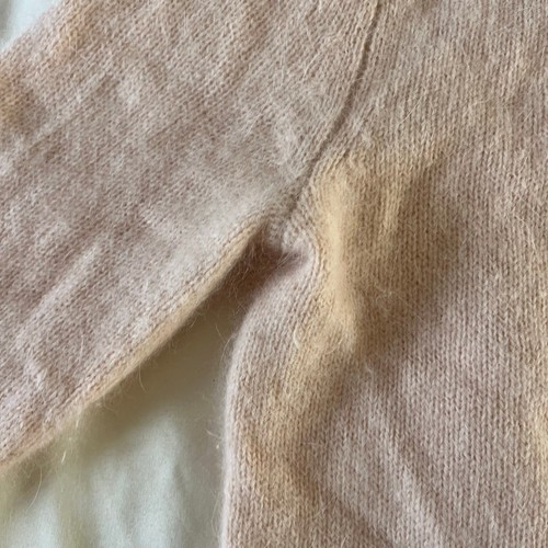 Vtg Y2K 2000s Angora Rabbit Pink Jewel Button Cardigan Sweater Wmns XS Fairycore - Picture 4 of 8