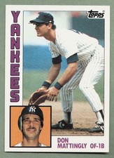 1984 TOPPS DON MATTINGLY ROOKIE RC NEW YORK YANKEES #8