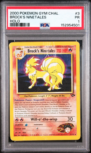 Brock's Ninetales (Unlimited) graded PSA 1 for sale on eBay