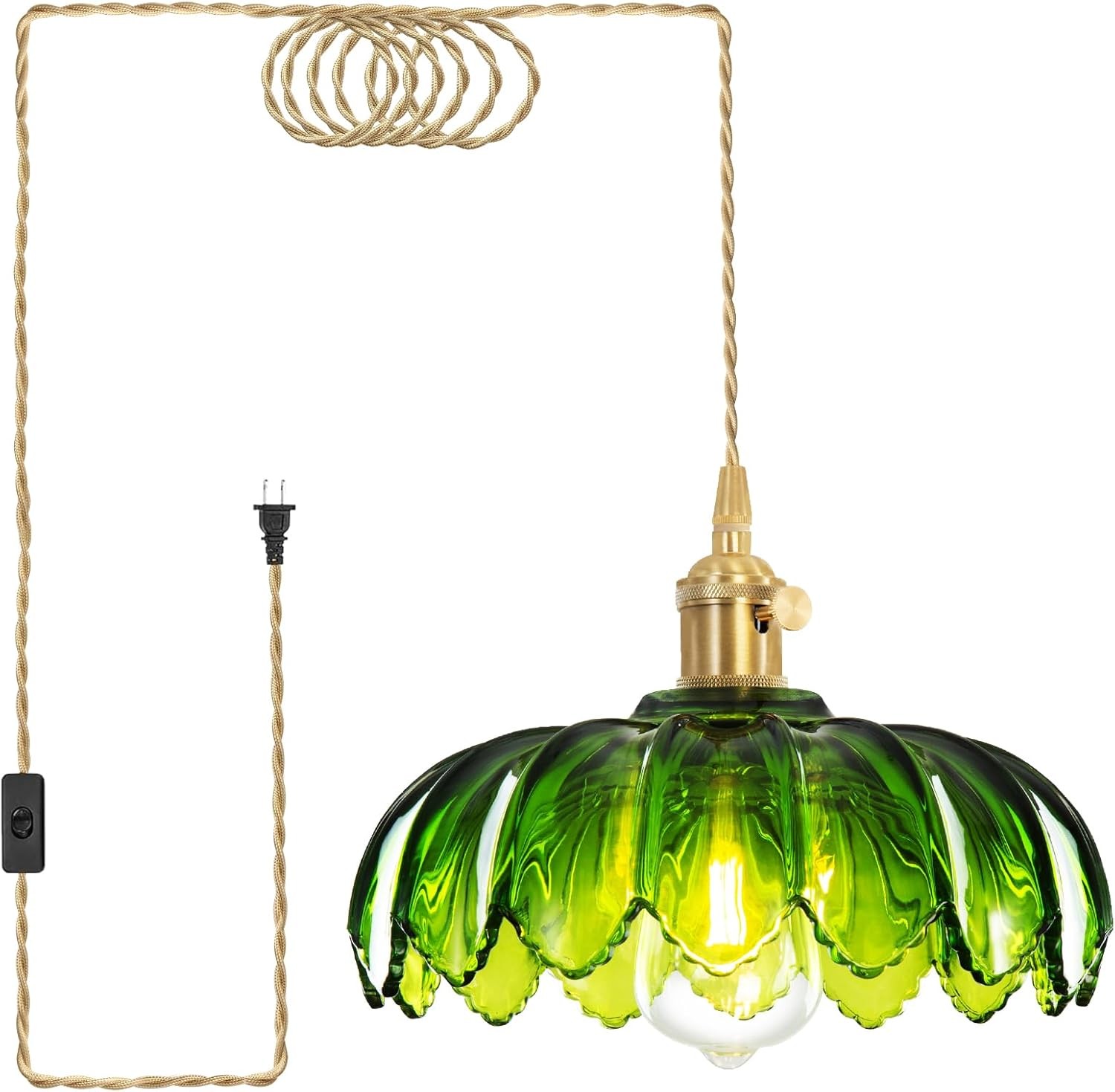 Plug in Pendant Light, Hanging Lights with Plug in Cord, Hanging Light Fixture w