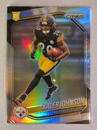 Kaleb Johnson 2025 Panini Prizm #375 Silver Pittsburgh Steelers