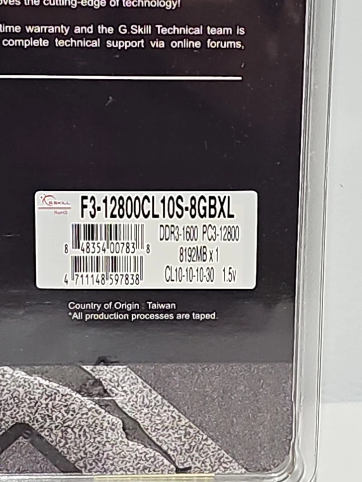 G.SKILL Ripjaws X Series 8GB DDR3 1600 (PC3 12800) Desktop Memory Ram  - Image 4 of 4