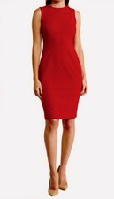 CALVIN KLEIN SLEEVELESS SHEATH DRESS, RED, SIZE 4 NWT