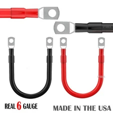 6 AWG Gauge Custom Battery Cable Copper Car Solar Power Wire Inverter Welding