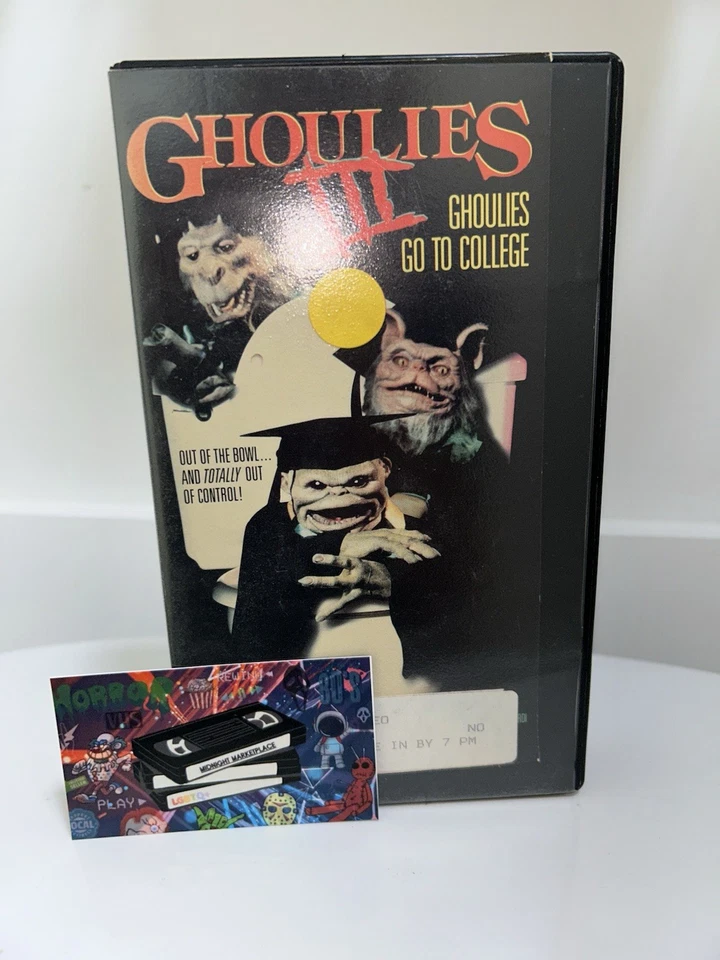Ghoulies III 3 Ghoulies VHS Tape Go To College Vestron Horror Rare HTF OOP Vtg - Image 2 of 4