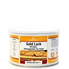 Goldlack Goldfarbe Metall Holz Vergoldung Gold Farbe Lack 375ml