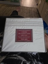 1800 100 Egyptian Comfort Twin Sheet Set White 3 Pieces, NWT