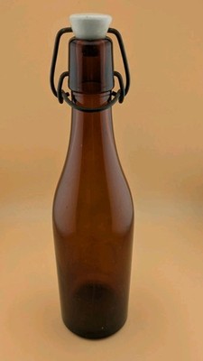 Brown Amber Glass Swing-top Bottle Homebrewing Storing 0.5 Liter Vintage Rare