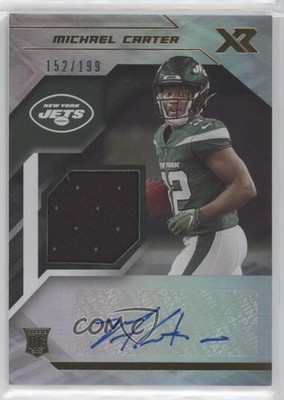 2021 Panini XR Rookie Swatch 152/199 Michael Carter #RSA-MCA Auto RC 1m8i