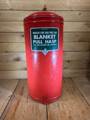 Fite Rite Woolen First Aid Fire Blanket Canister Fireman Firefight w/ Blanket