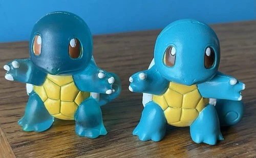 Vintage 2" POKEMON SQUIRTLE C.G.T.S.J TOMY Figure Translucent