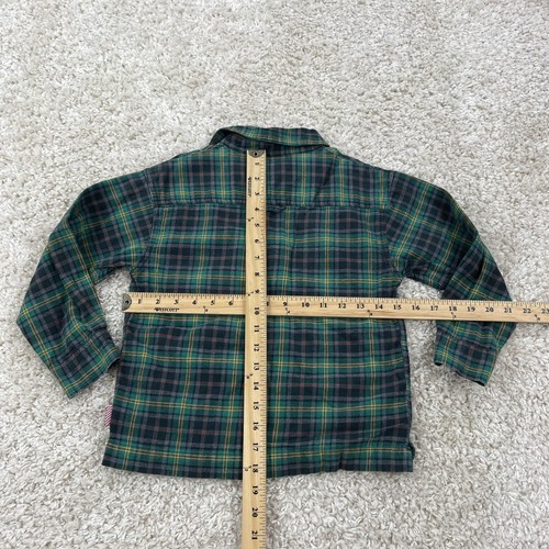 gymsport gymboree youth boys size XL flannel button up shirt green vintage 1998 - Picture 6 of 6