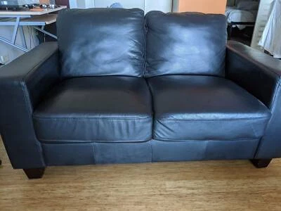 2 Black Leather Couches Only 200 Sofas South Brisbane