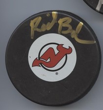 REID BOUCHER NEW JERSEY DEVILS SIGNED HOCKEY PUCK w/ COA