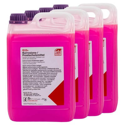 Kühlerfrostschutz Konzentrat Febi G12+ 4 X 5 Liter Violett für Opel Peugeot VW 