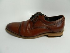 Mens Stacy Adams Brown Leather Upper Linings Oxfords wCap Toe Size 7.5