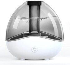 Ultrasonic Cool Mist Humidifier with Removable 1.5L Water Tank Gray