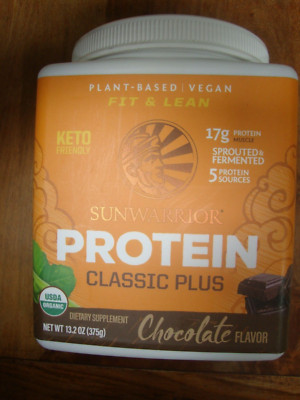 SunWarrior Protein Warrior Blend Chocolate Flavor 13.2oz Exp:08/2025 New